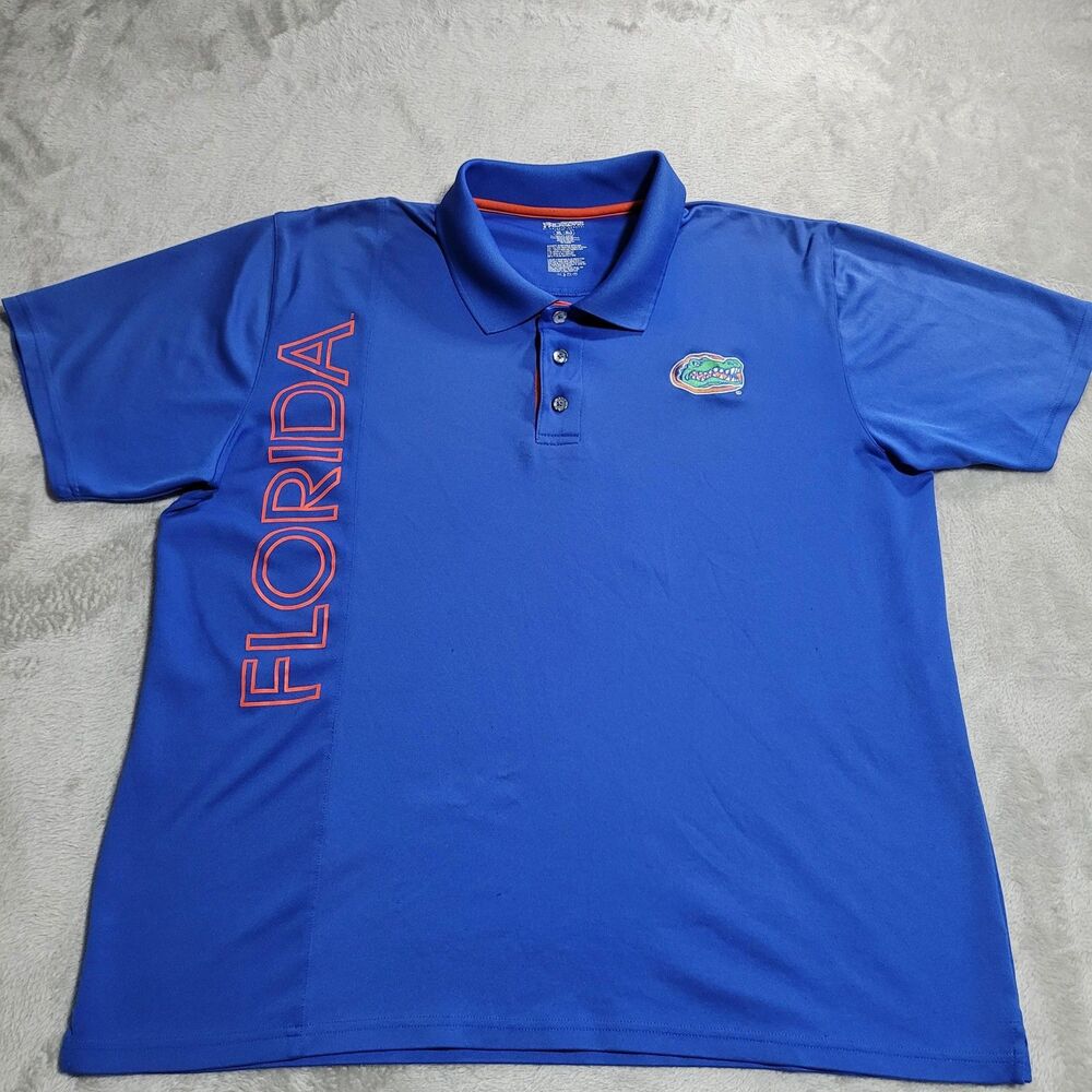 Florida Gators Shirt Mens XL Blue NCAA Football Knights Apparel Polo Performance